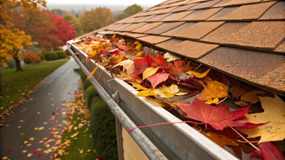 fall-leaves-clogged-gutters